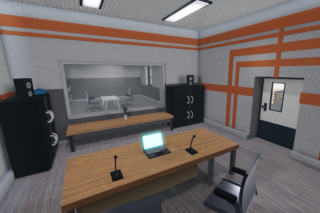Detailed high-security interrogation and observation suite