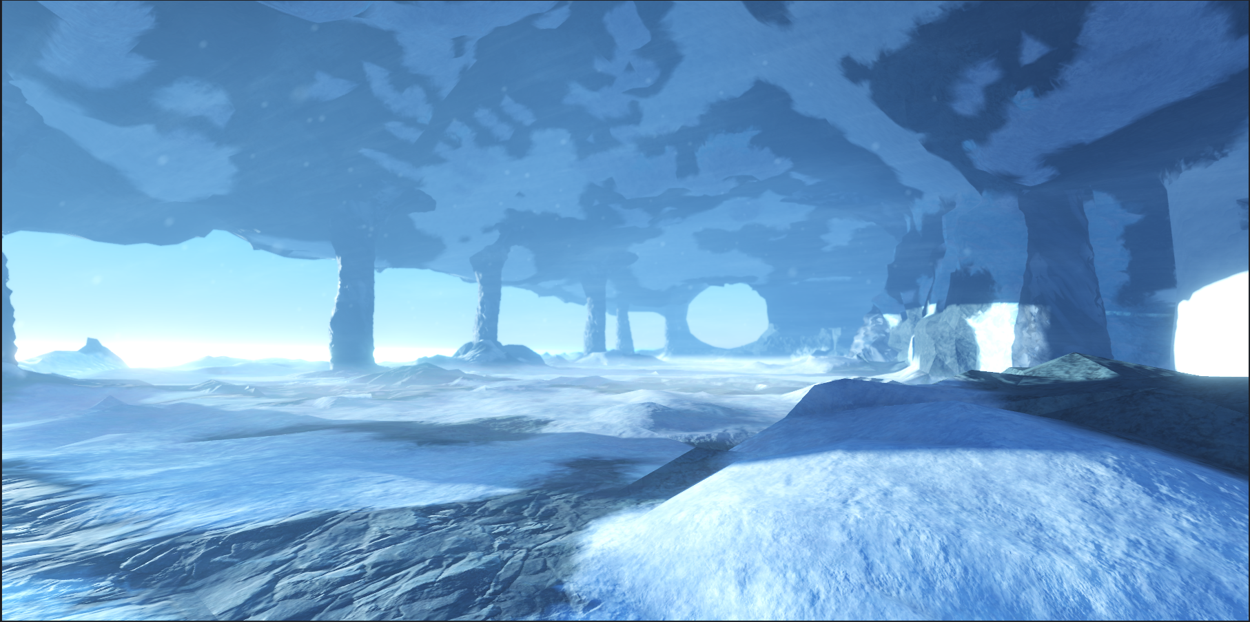 Frozen tundra landscape