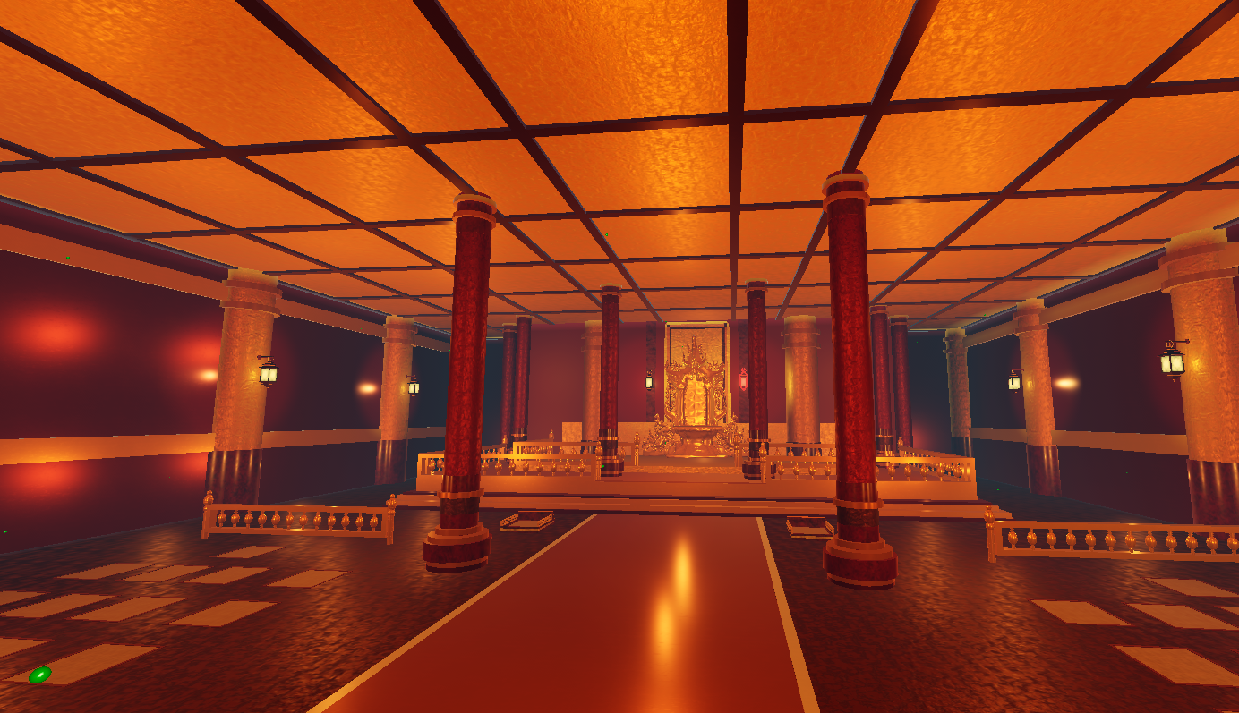 Gilded palace throne room interior